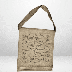 Vintage Math Print Jute Sling Bag